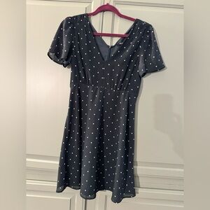 Madewell Green and White Polka Dot Dress Sz 0